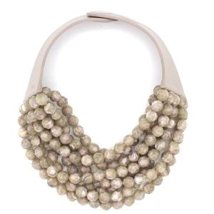 Fairchild Baldwin Bella Necklace - iridescent mushroom & pink/pale grey
